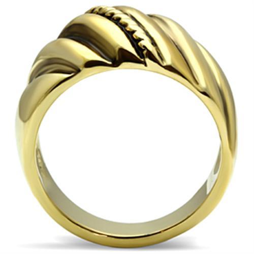 LOVCIA Ion Plated Gold Brass Ring with Jet Epoxy Stone - Buy stylish Rings for women - Shop latest Ring design - Trendy Rings - Unique fashion Rings - Find the perfect Ring