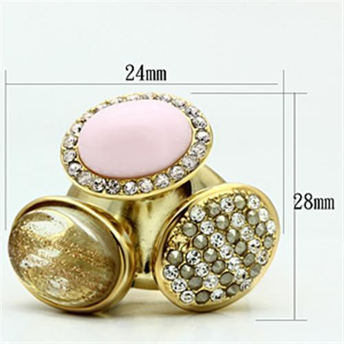 LOVCIA Ion Plated Brass Ring with Multicolor Top Grade Crystal - Buy stylish Rings for women - Shop latest Ring design - Trendy Rings - Unique fashion Rings - Find the perfect Ring