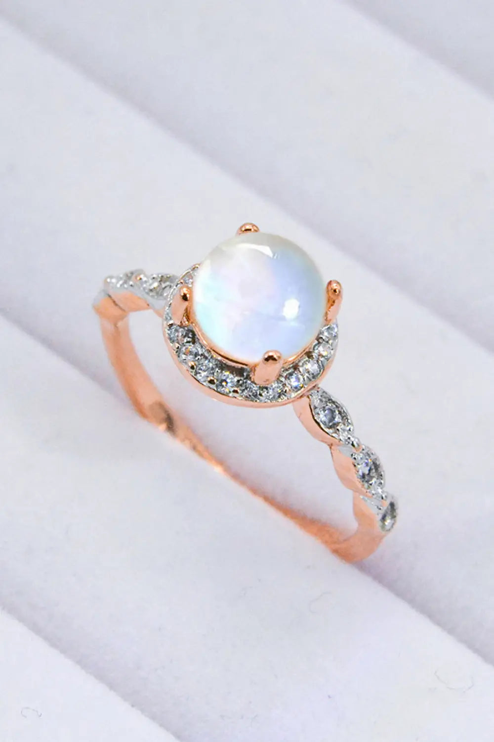 Lovcia Round Moonstone Ring-Rings-Moonstone-6-Moonstone