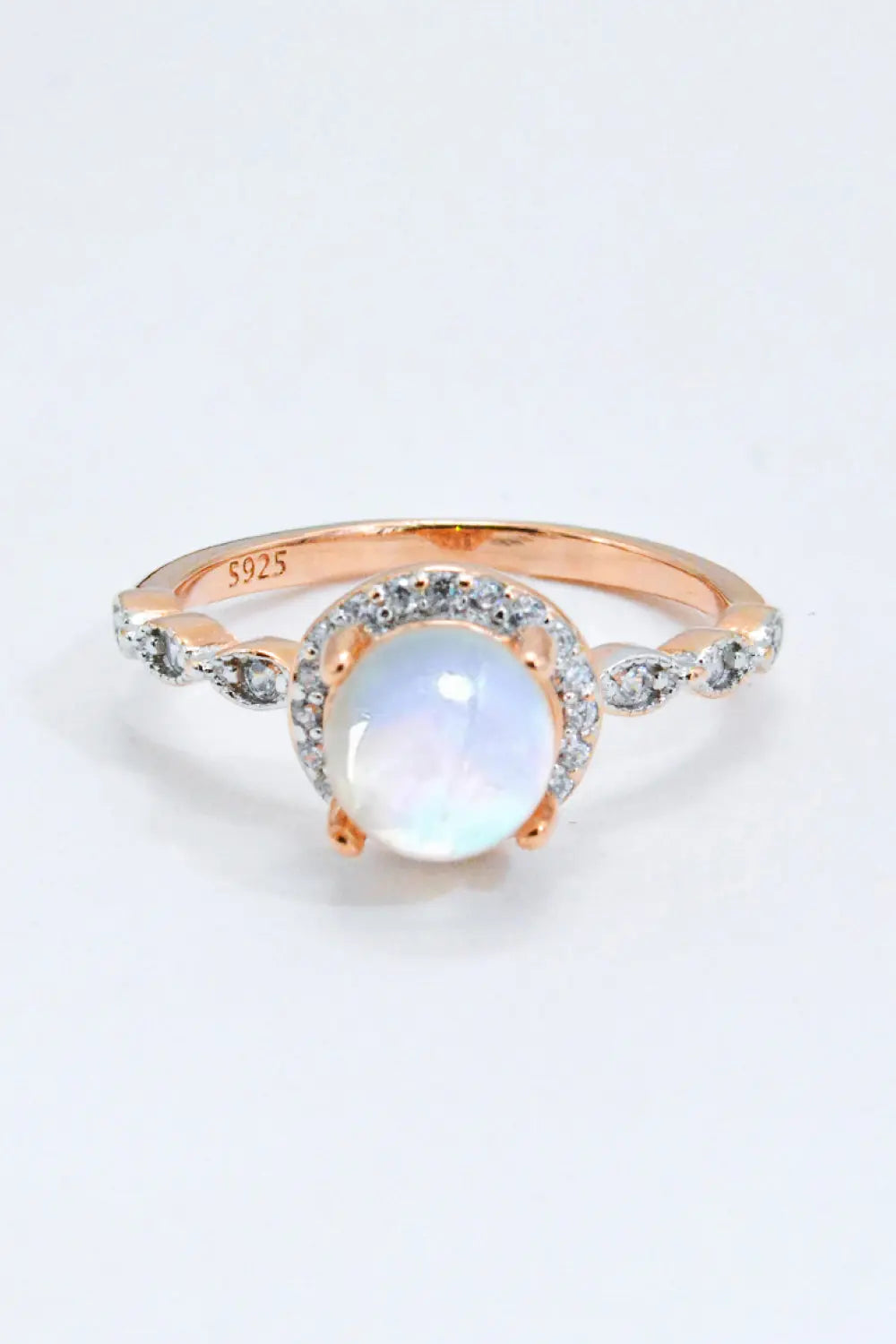 Lovcia Round Moonstone Ring-Rings-Moonstone-6-Moonstone