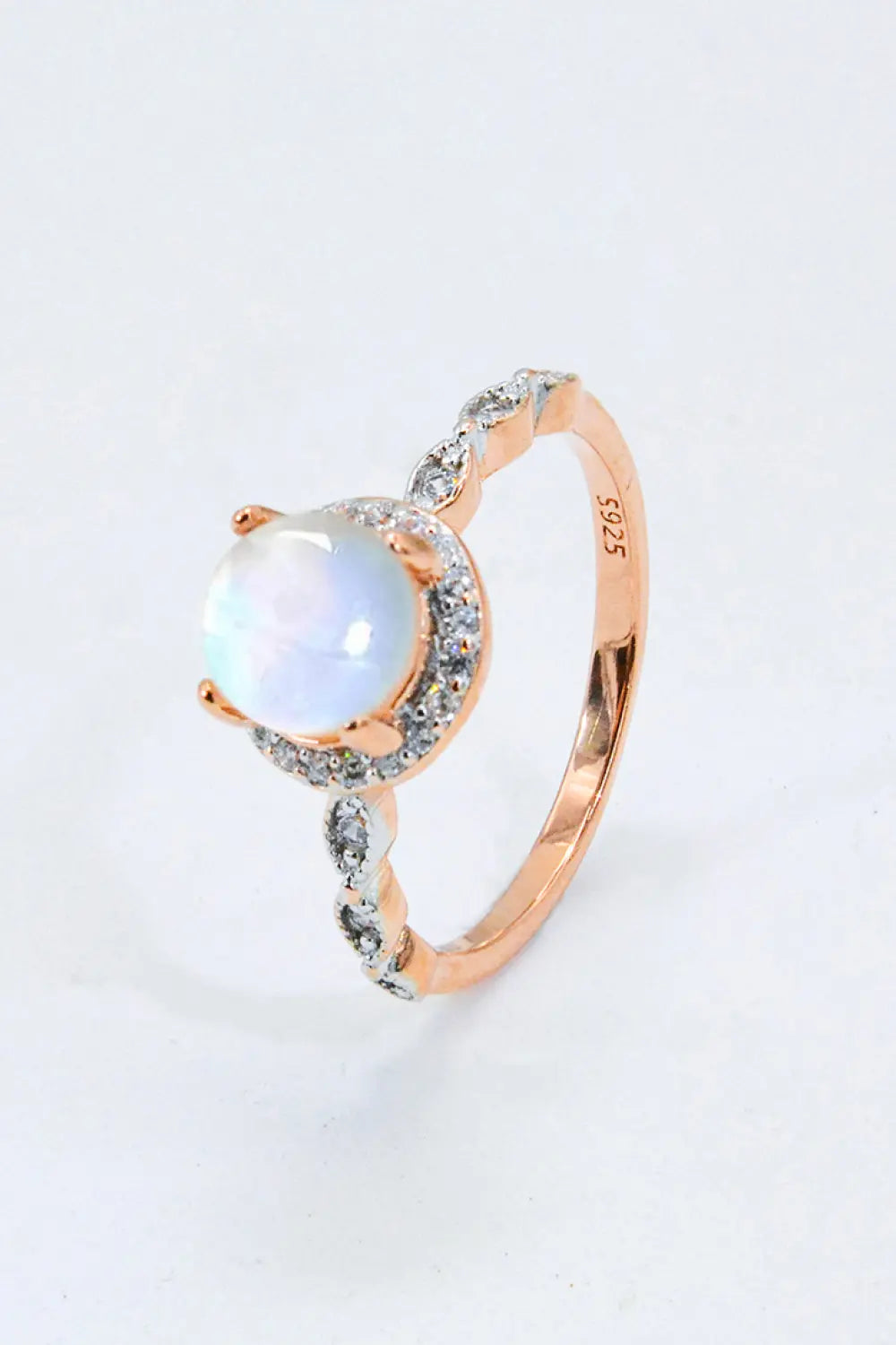Lovcia Round Moonstone Ring-Rings-Moonstone-6-Moonstone