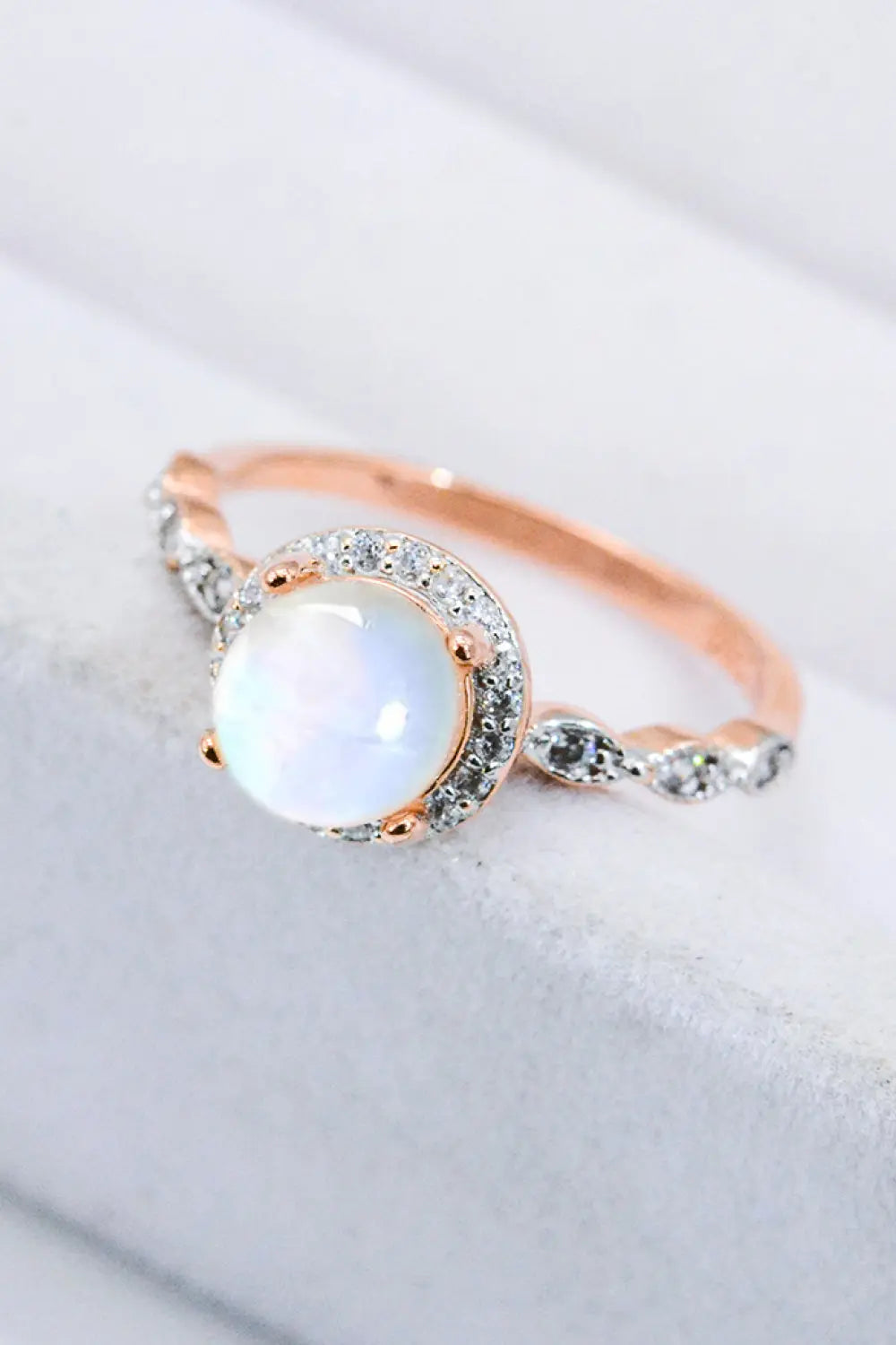 Lovcia Round Moonstone Ring-Rings-Moonstone-6-Moonstone