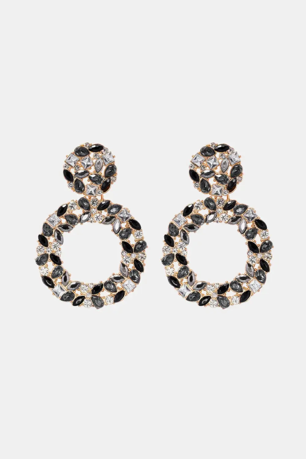 Lovcia Round Shape Acrylic Dangle Earrings-Earrings-Black-One Size-Black