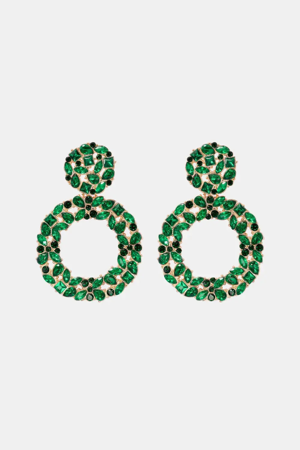Lovcia Round Shape Acrylic Dangle Earrings-Earrings-Green-One Size-Green