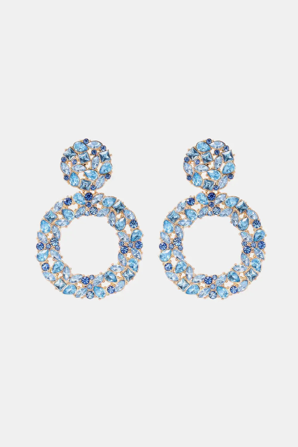 Lovcia Round Shape Acrylic Dangle Earrings-Earrings-Pastel Blue-One Size-Pastel Blue