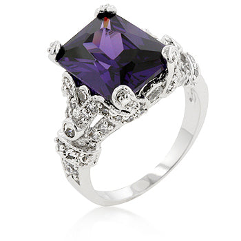 Lovcia Royal Amethyst Glamour Ring-Rings-5-5