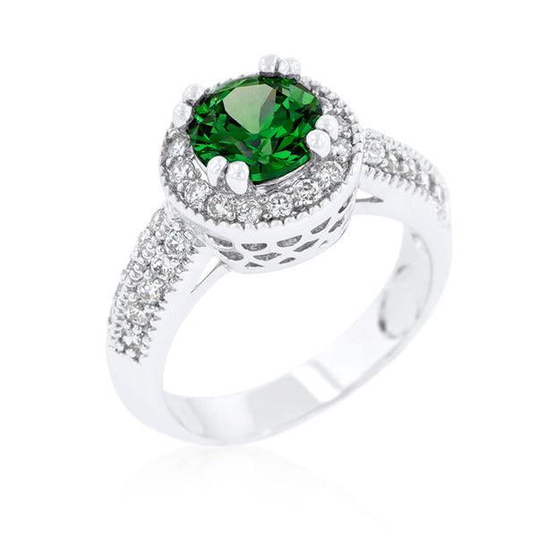 Lovcia Royal Emerald Radiance Engagement Ring-Rings-5-5