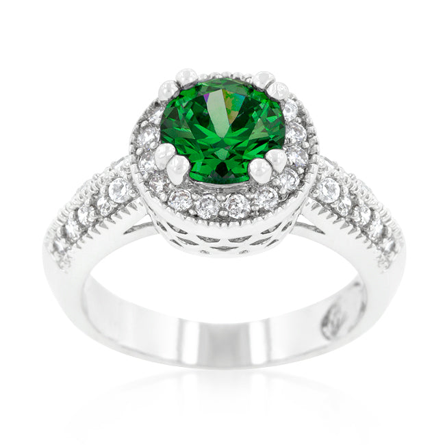 Lovcia Royal Emerald Radiance Engagement Ring-Rings-5-5