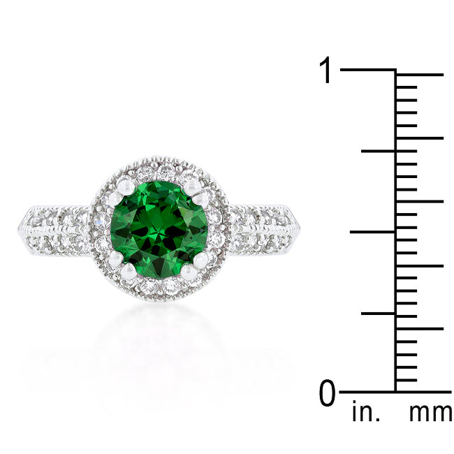 Lovcia Royal Emerald Radiance Engagement Ring-Rings-5-5