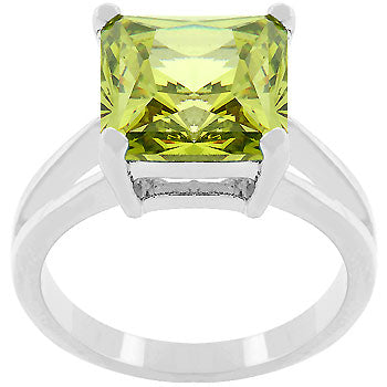 Lovcia Royal Essence Peridot Solitaire Ring-Rings-5-5