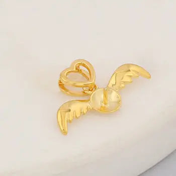 Lovcia S925 Silver Pearl Pendant Women's Fashion Temperament Design Fetal Hair Angel Pendant-Charms & Pendants-hanging empty support-gold-hanging empty support