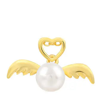Lovcia S925 Silver Pearl Pendant Women's Fashion Temperament Design Fetal Hair Angel Pendant-Charms & Pendants-hanging-gold-hanging