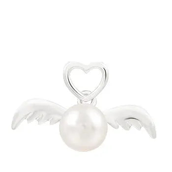 Lovcia S925 Silver Pearl Pendant Women's Fashion Temperament Design Fetal Hair Angel Pendant-Charms & Pendants-hanging-White-hanging
