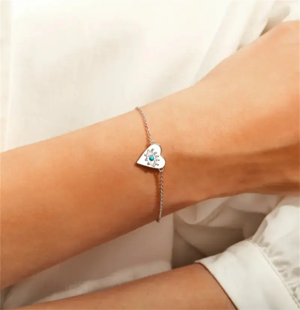 Lovcia S925 Sterling Silver Love Demon Eye Bracelet For Women-Bracelets-White gold-White gold