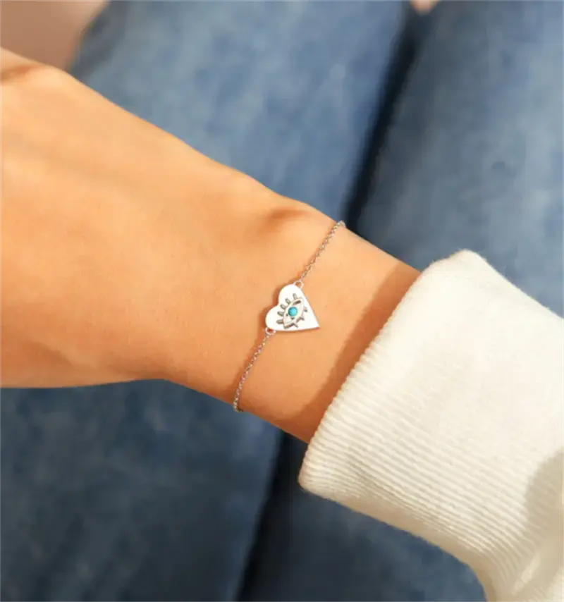 Lovcia S925 Sterling Silver Love Demon Eye Bracelet For Women-Bracelets-White gold-White gold