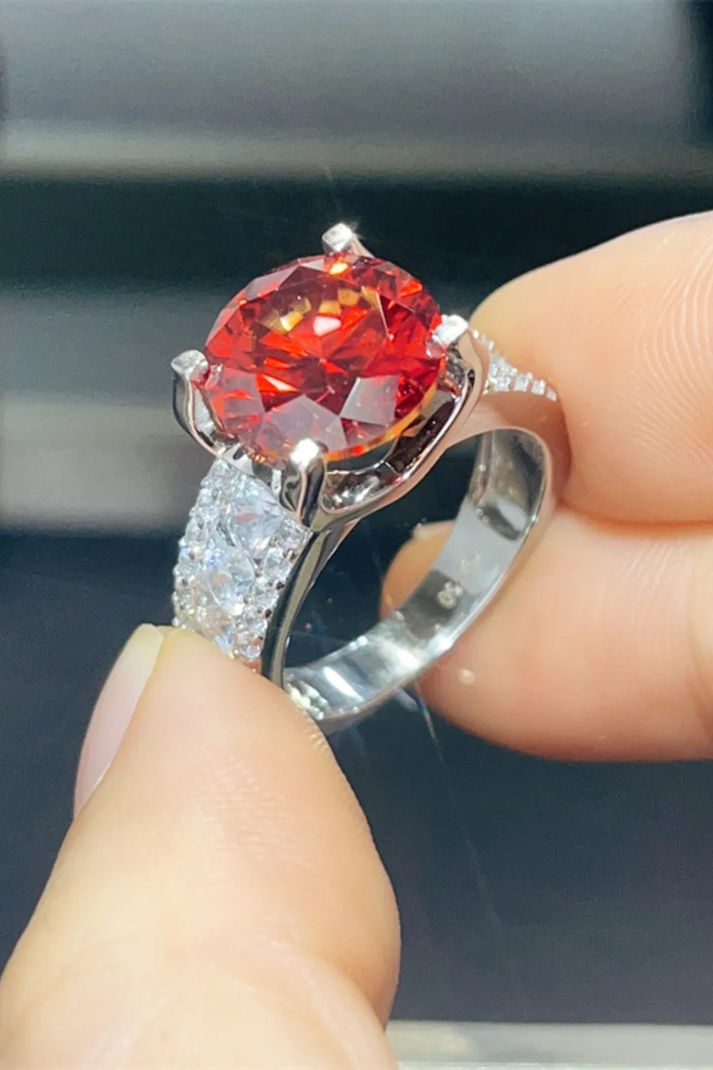 Lovcia Scarlet 5 Carat Moissanite 925 Sterling Silver Ring for Women - Scarlet-5- - Buy latest trendy Rings for Women and Girls