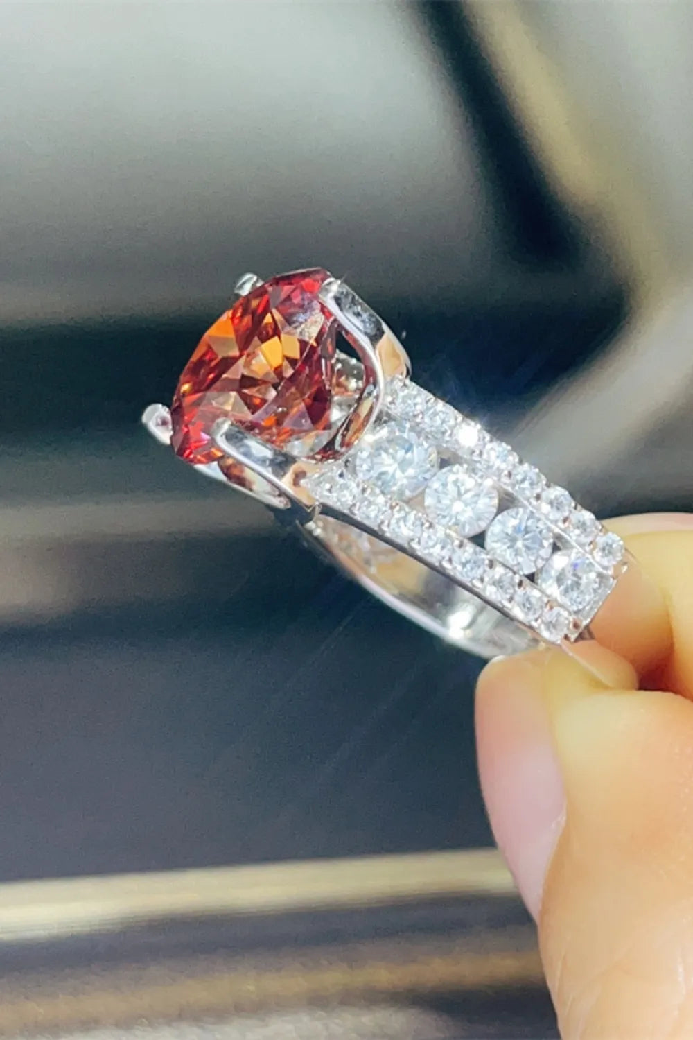 Lovcia Scarlet 5 Carat Moissanite 925 Sterling Silver Ring for Women - Scarlet-5- - Buy latest trendy Rings for Women and Girls