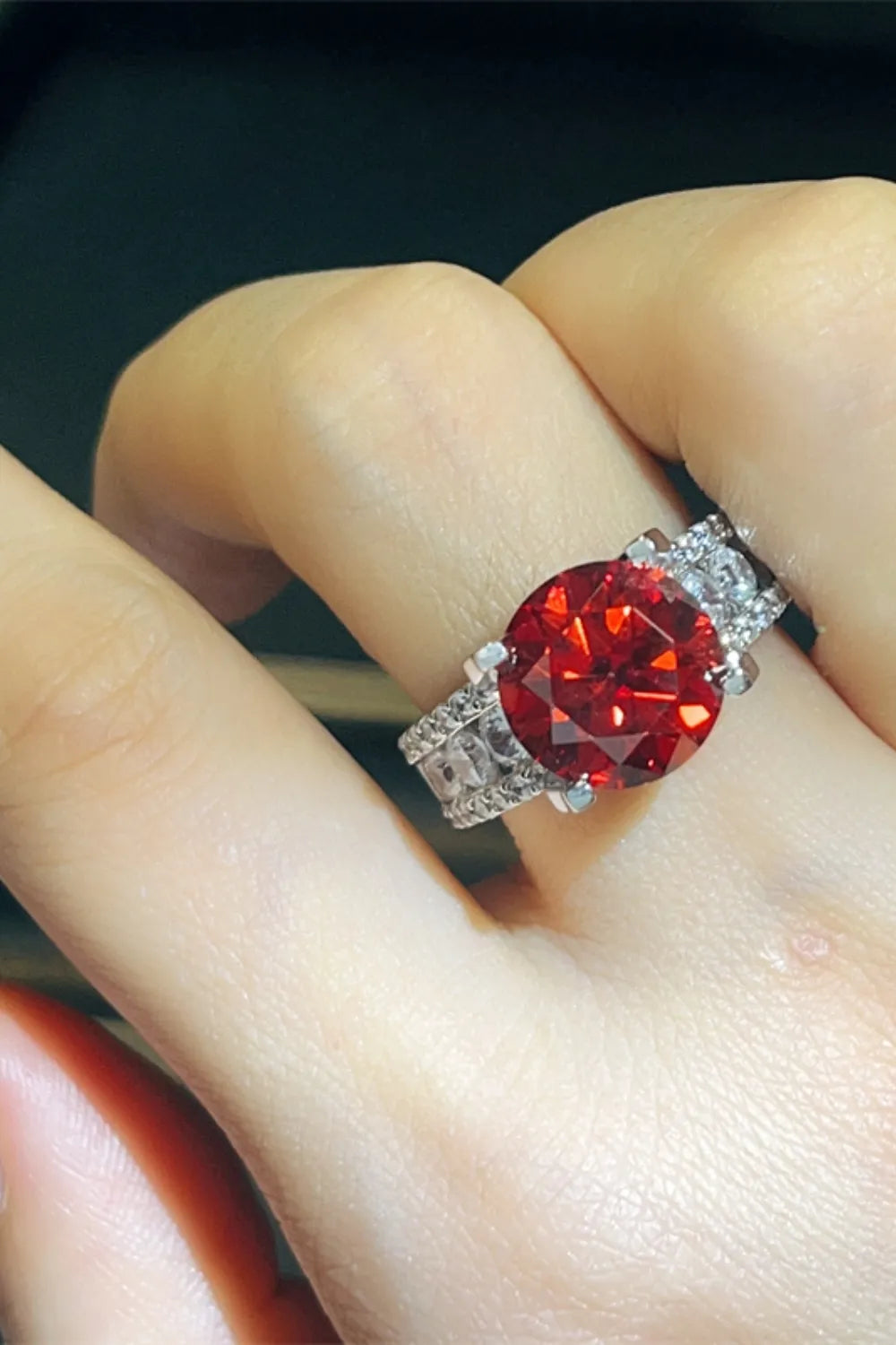 Lovcia Scarlet 5 Carat Moissanite 925 Sterling Silver Ring for Women - Scarlet-5- - Buy latest trendy Rings for Women and Girls
