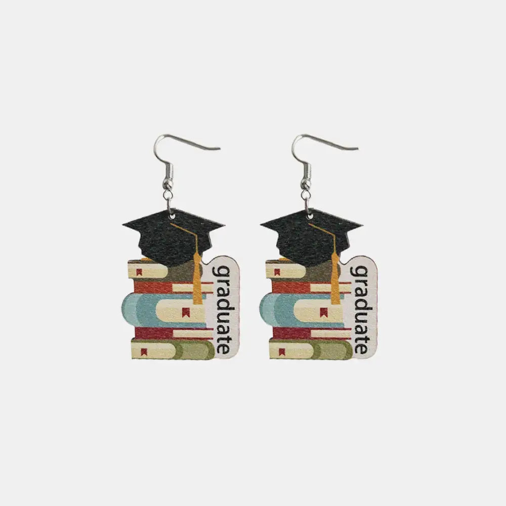 Lovcia School Theme Wooden Dangle Earrings-Earrings-Style A-One Size-Style A