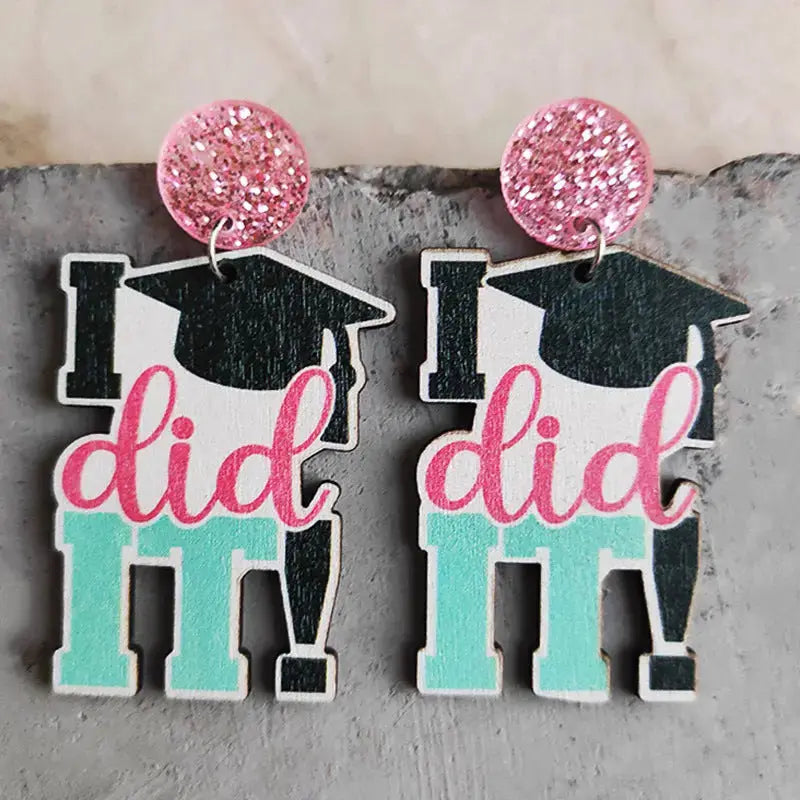 Lovcia School Theme Wooden Dangle Earrings-Earrings-Style B-One Size-Style B