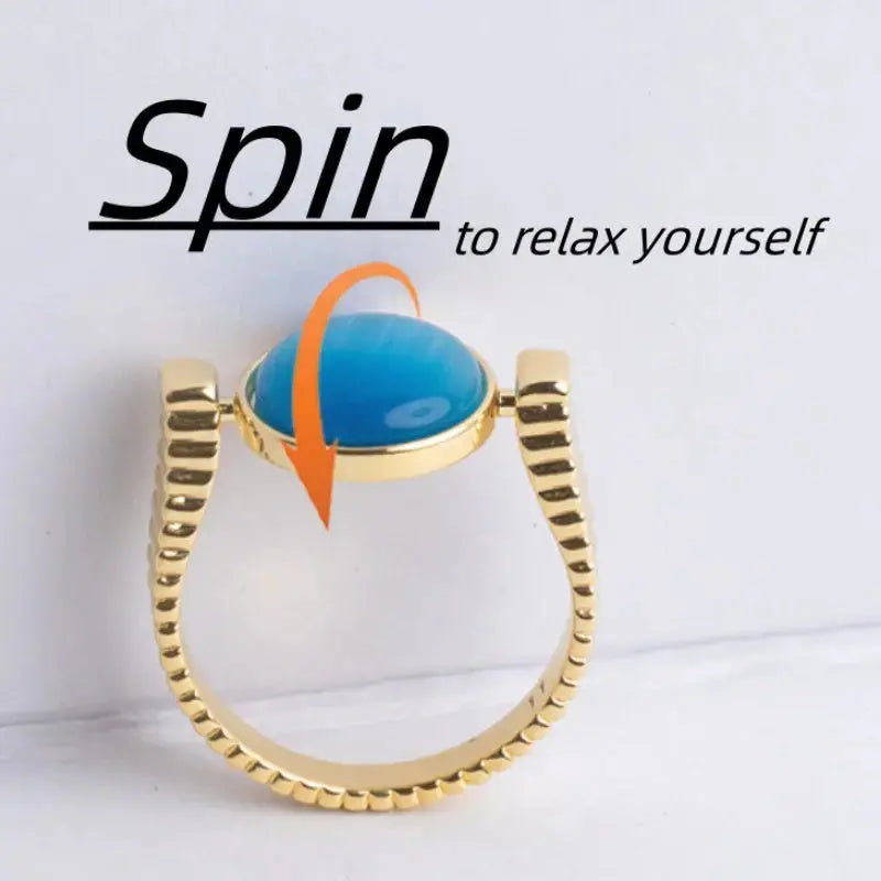 LOVCIA Serenity Spinner Rings - Natural Stone Jewelry for Calm and Inspiration