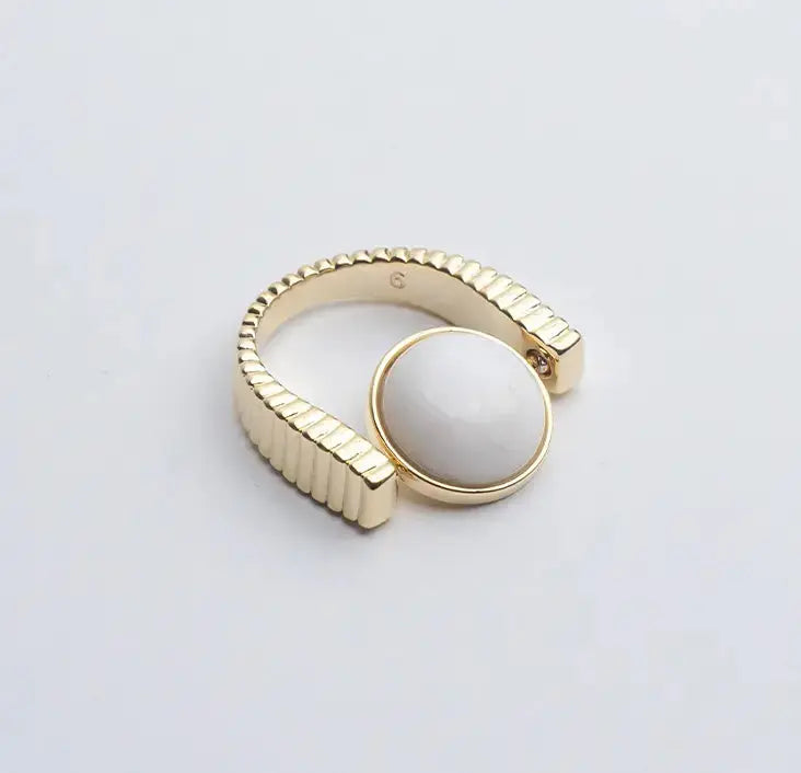LOVCIA Serenity Spinner Rings - Natural Stone Jewelry for Calm and Inspiration