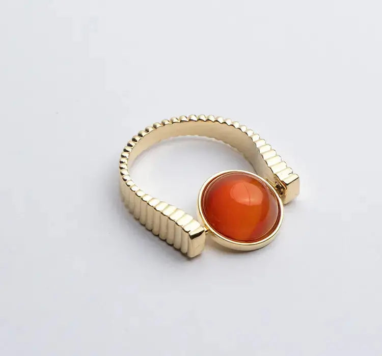 LOVCIA Serenity Spinner Rings - Natural Stone Jewelry for Calm and Inspiration