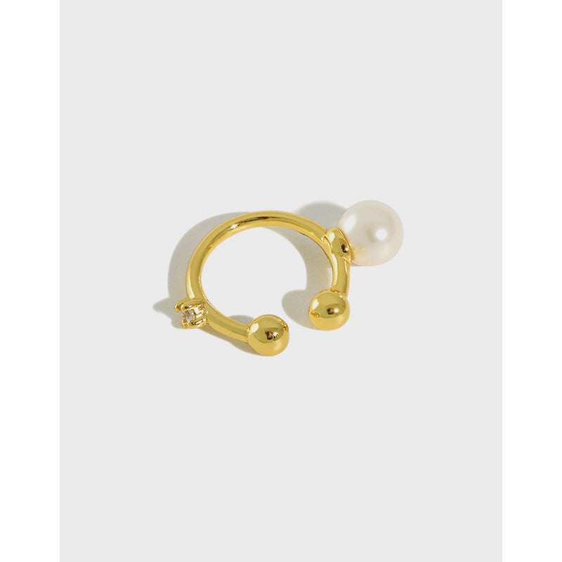 Lovcia Shell Pearl 18K Gold Plated 925 Non Pierced Earrings-Earrings-Yellow Gold-Yellow Gold