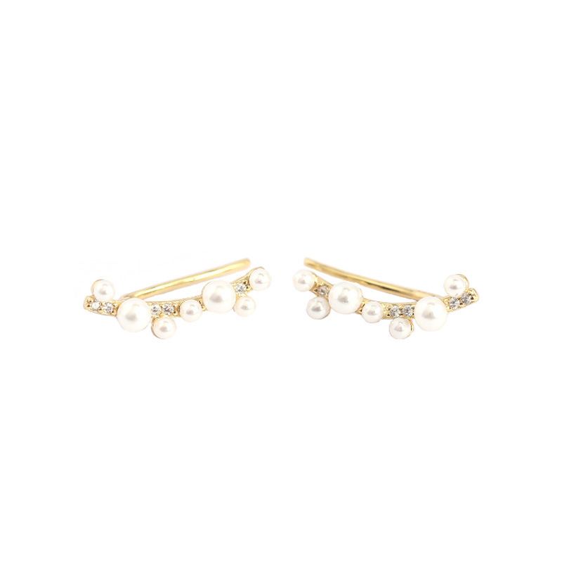 Lovcia Shell Pearl Tree Branch Earrings 925 Gold Plated-Earrings-Yellow Gold-Yellow Gold