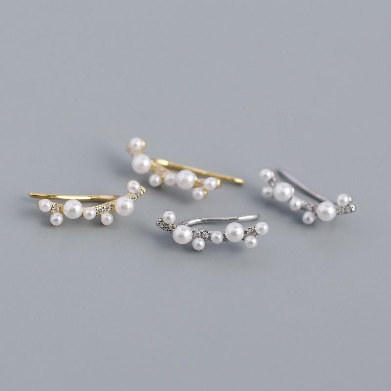 Lovcia Shell Pearl Tree Branch Earrings 925 Gold Plated-Earrings-Yellow Gold-Yellow Gold