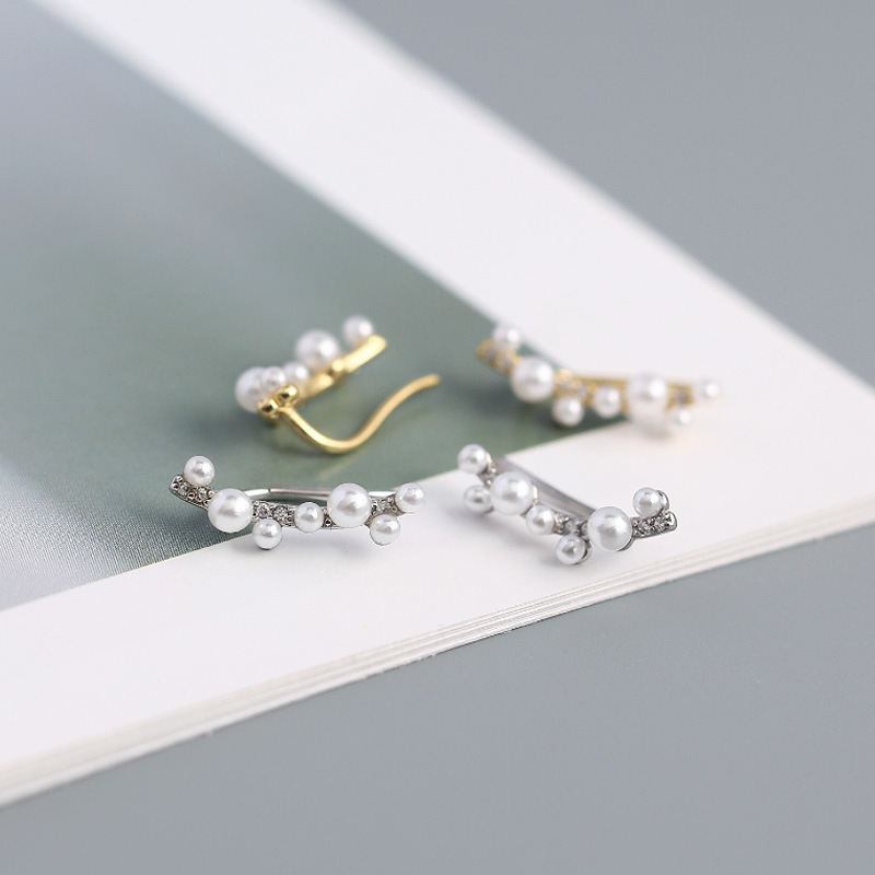 Lovcia Shell Pearl Tree Branch Earrings 925 Gold Plated-Earrings-Yellow Gold-Yellow Gold