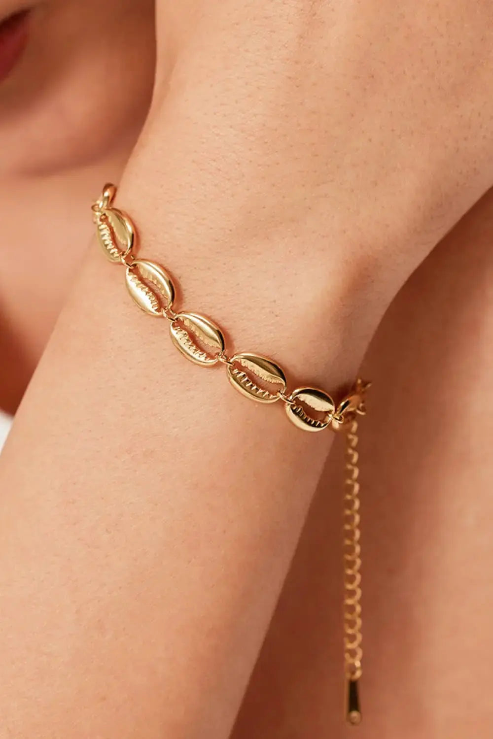 Lovcia Shell Stainless Steel Bracelet-Bracelets-Gold-One Size-Gold