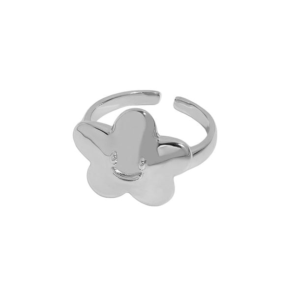 Lovcia Silver 925 Sterling Adjustable Open Size Cloud Ring-Rings-Rhodium-Rhodium