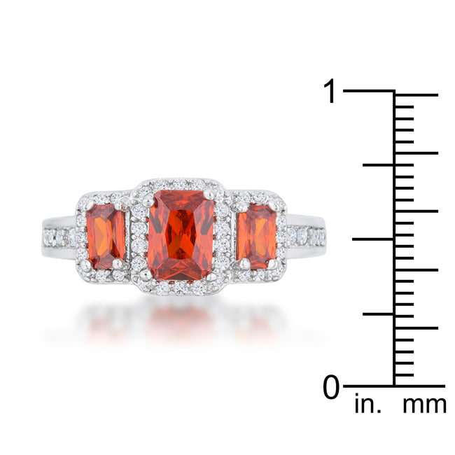 Lovcia Silver Shine Trio Radiant Cut Rhodium Cocktail Ring – 2.3ct-Rings-5-5