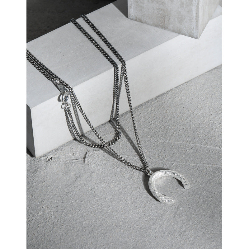 Lovcia Silver Vintage Drop C Letter 925 Necklace Adjustable-Necklaces-Vintage-Vintage