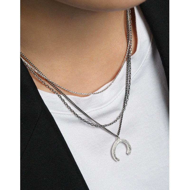 Lovcia Silver Vintage Drop C Letter 925 Necklace Adjustable-Necklaces-Vintage-Vintage