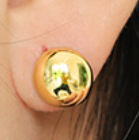 Lovcia Simple Beads 925 Sterling Silver Gold Hoop Earrings-Earrings-Yellow Gold-