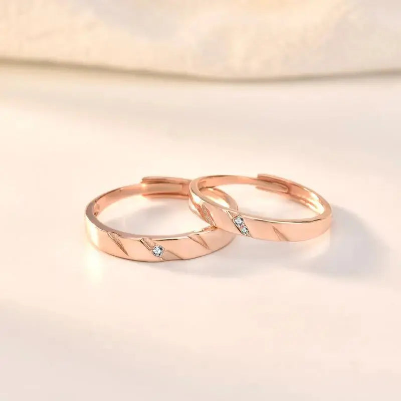 Lovcia Simple CZ 925 Sterling Silver Adjustable Promise Ring-Rings-Men Ring-Men Ring