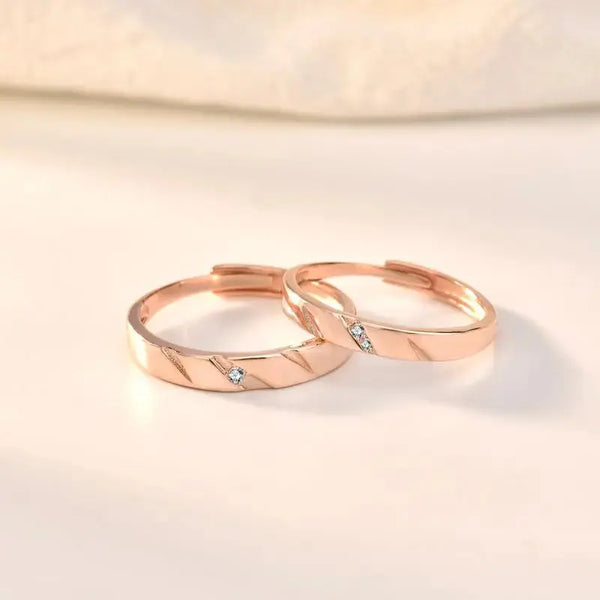 Lovcia Simple CZ 925 Sterling Silver Adjustable Promise Ring-Rings-Men Ring-Men Ring
