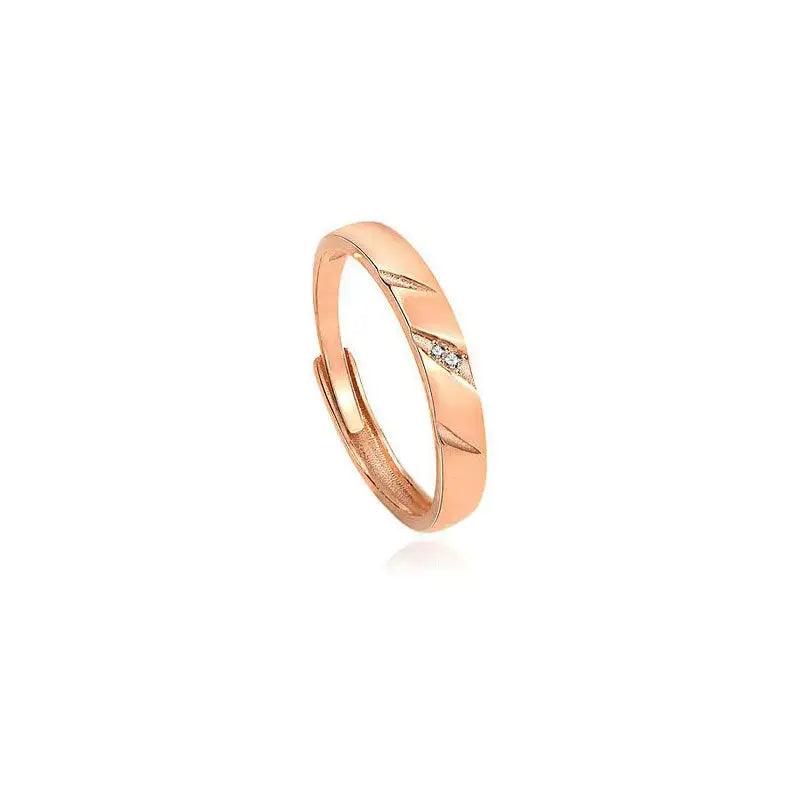 Lovcia Simple CZ 925 Sterling Silver Adjustable Promise Ring-Rings-Women Ring-Women Ring