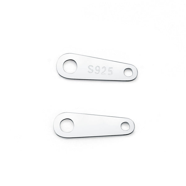 Lovcia Simple Geometry 925 Sterling Silver Charm 8mm-Jewelry Making Kits-No Plating-No Plating