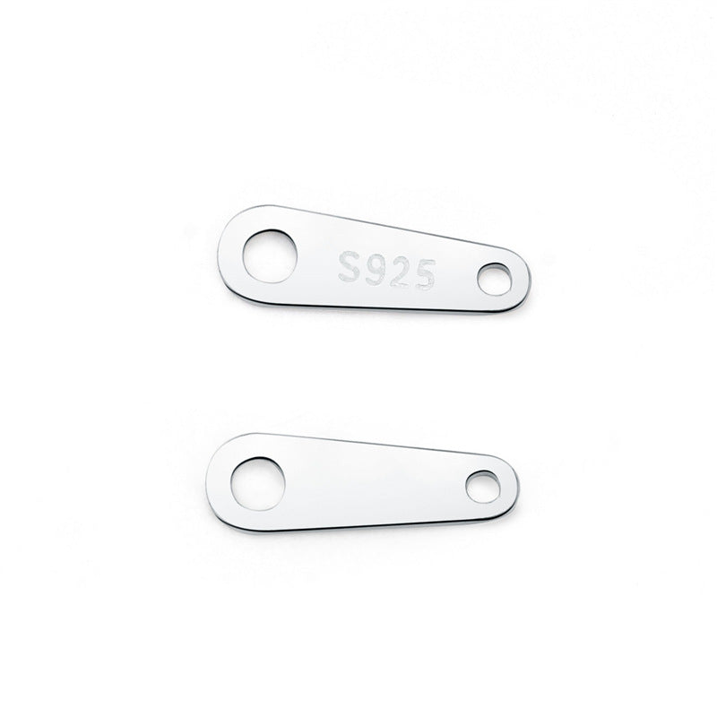 Lovcia Simple Geometry 925 Sterling Silver Charm 8mm-Jewelry Making Kits-No Plating-No Plating