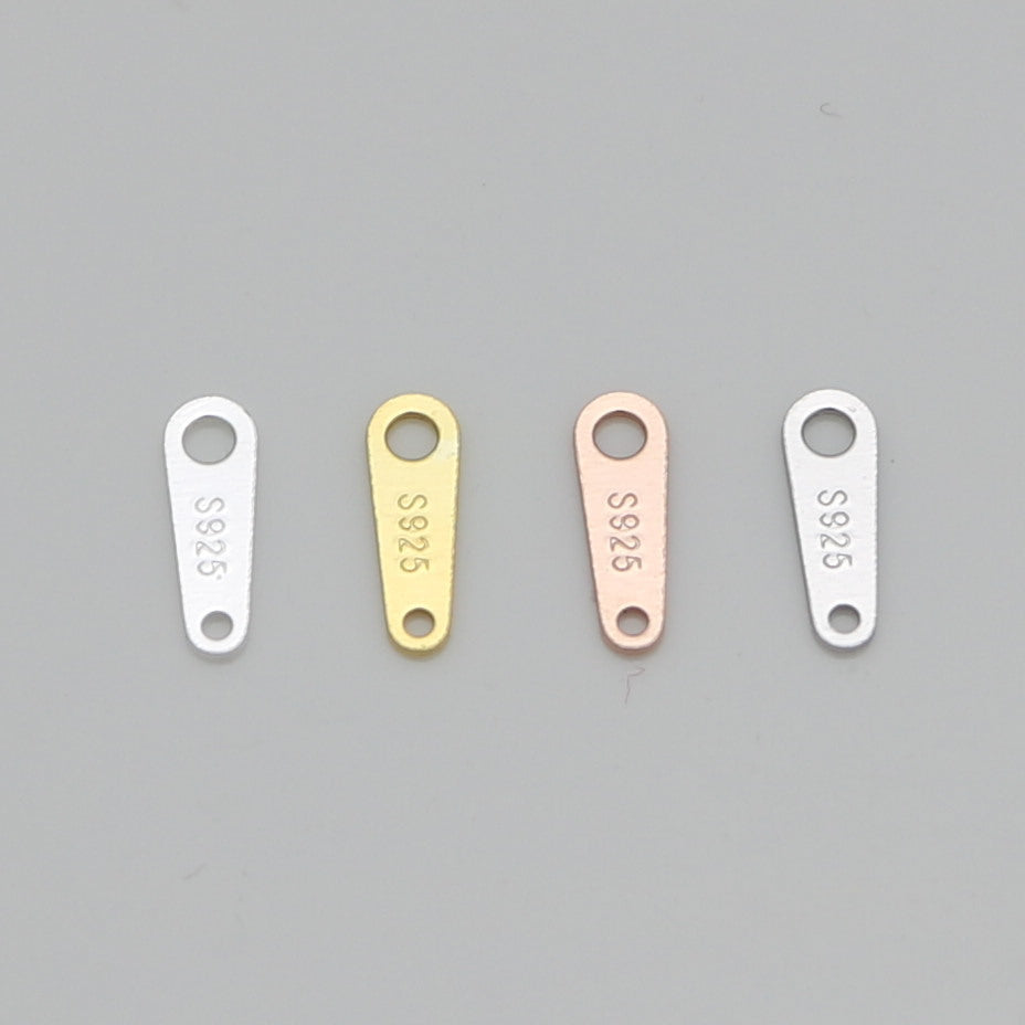 Lovcia Simple Geometry 925 Sterling Silver Charm 8mm-Jewelry Making Kits-No Plating-No Plating