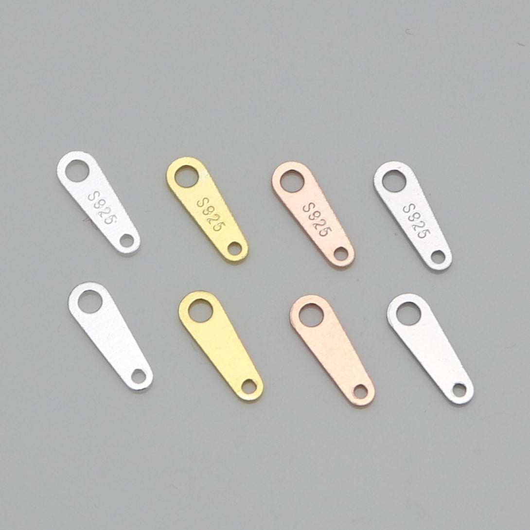Lovcia Simple Geometry 925 Sterling Silver Charm 8mm-Jewelry Making Kits-No Plating-No Plating
