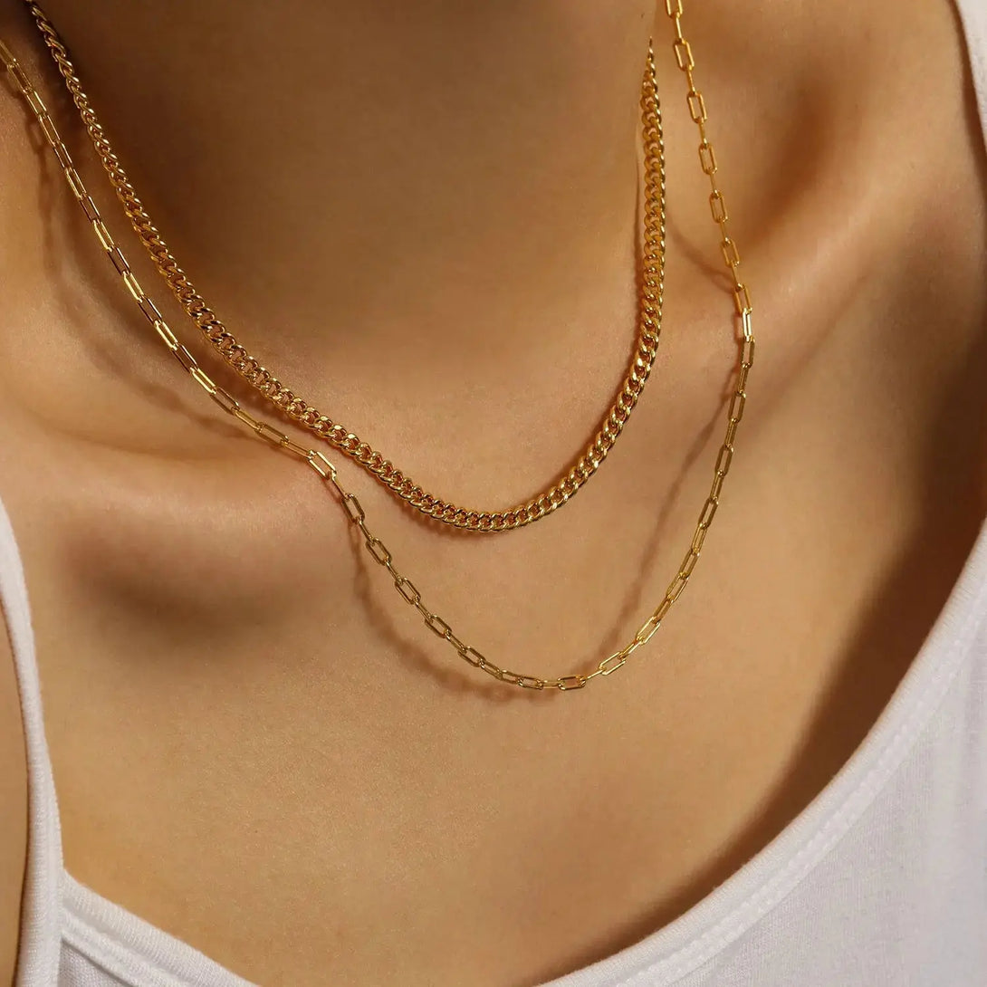 Lovcia Simple Geometry Hollow Chain 925 Sterling Silver Choker Necklace-Necklaces-Silver-Silver