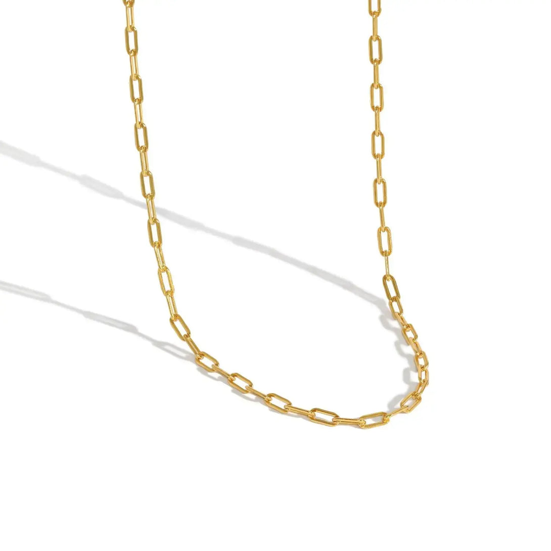 Lovcia Simple Geometry Hollow Chain 925 Sterling Silver Choker Necklace-Necklaces-Silver-Silver