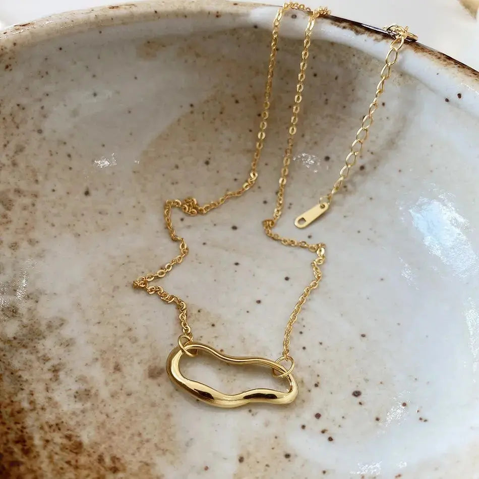 Lovcia Simple Hollow Cloud 925 Sterling Silver Necklace-Necklaces-