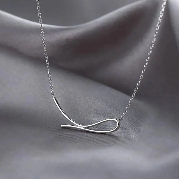 LOVCIA Simple Irregular Geometry 925 Sterling Silver Necklace
