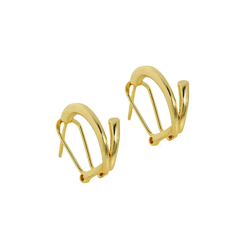 Lovcia Simple Lines Circle Students 925 Sterling Silver Hoop Earrings-Earrings-Rhodium-Rhodium
