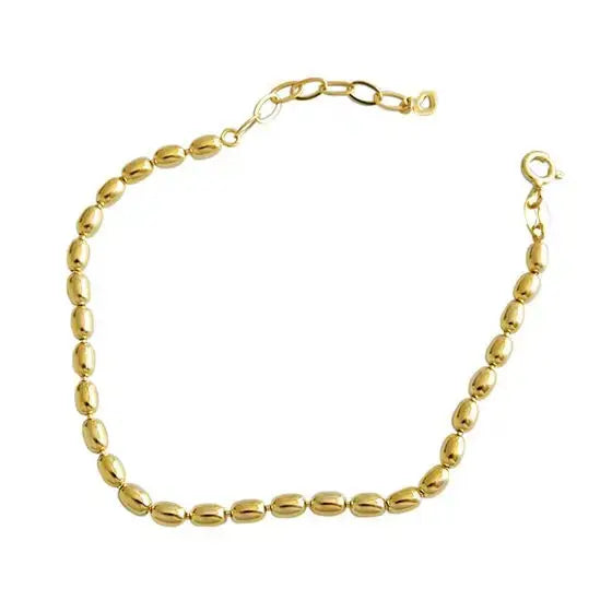 Lovcia Simple Oval Beads 925 Sterling Silver Bracelet-Bracelets-Silver-Silver